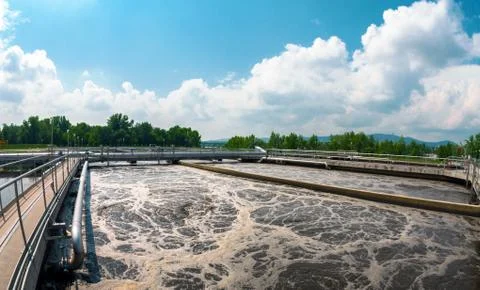Water cleaning facility Stock Photos