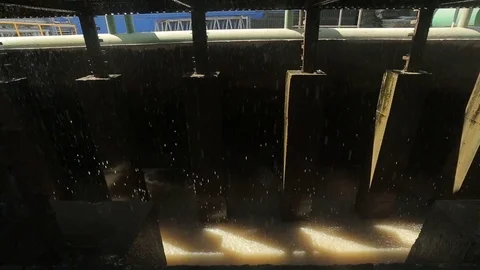 Water in the cleaning machine Stock Footage 73169411