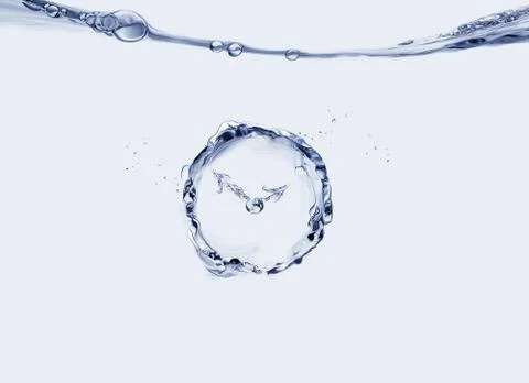 Water Clock Sinking Illustrazione stock