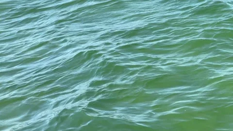 Water Close Up, A wide view of the ocean with varying shades of blue and green w Stock Footage 311130456