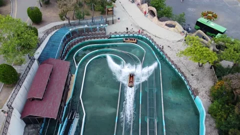 Water coasters in summer Stock Footage 168579494