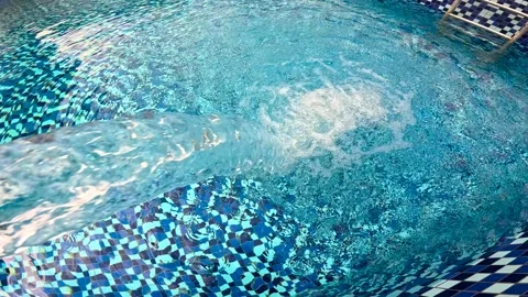 Water is collected in the pool Stock Footage 282366935