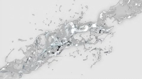 Water Collision Alpha Channel Stock Footage 162820855