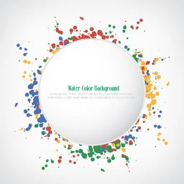 Water color button background, vector illustration Stock Illustration