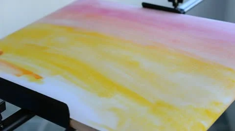 Water color, children Stock Footage