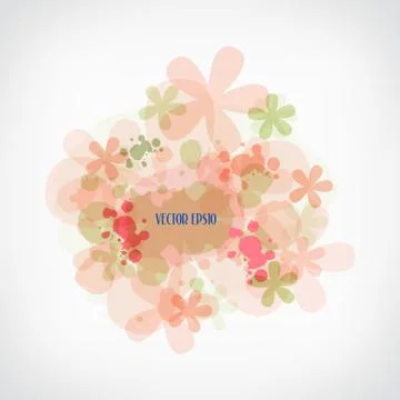 Water color flower background, vector illustration Stock Illustration