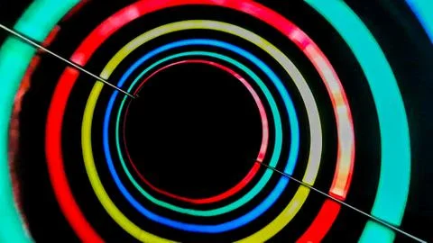 Water colored attraction slide inside the colorful pipe Stock Photos