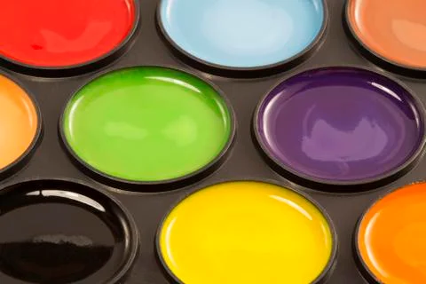 Water colors close up Фото