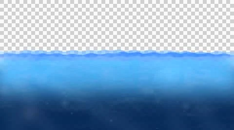 Water Colour Painted Waves with Transparent Background Vidéo 47182043