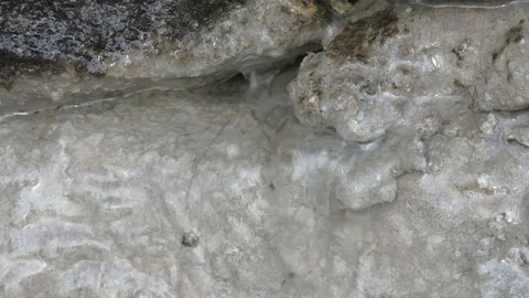 Water is comeing out from Rocks Stock-Footage 123775141
