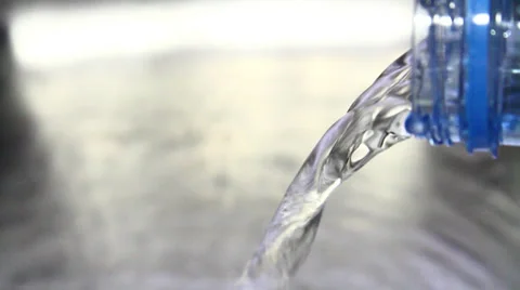 Water coming out of the bottle Stock Footage 34393732