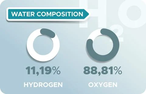 Water composition infographic Stock Illustration