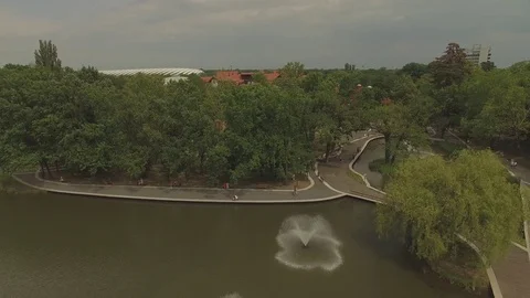 Water conduit in the pond Stock Footage 79708823