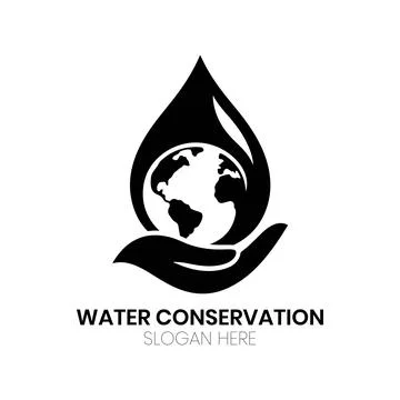 Water Conservation Unit Logo Design Ilustración de archivo