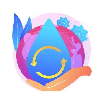 Water consumption abstract concept vector illustration. Stock Illustration