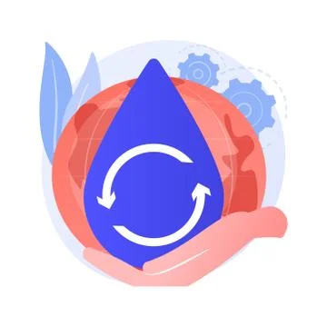 Water consumption abstract concept vector illustration. Stock Illustration