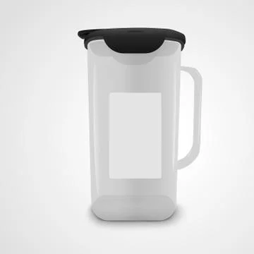 Water container with blank label Stock Illustration