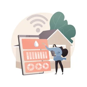 Water contamination detection system abstract concept vector illustration. 스톡 일러스트