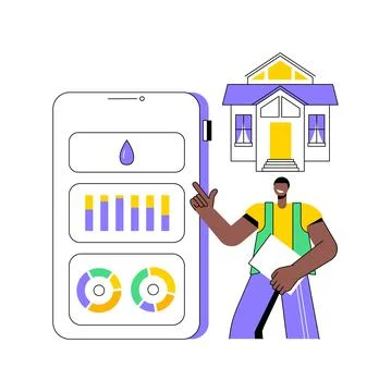 Water contamination detection system abstract concept vector illustration. Stock Illustration