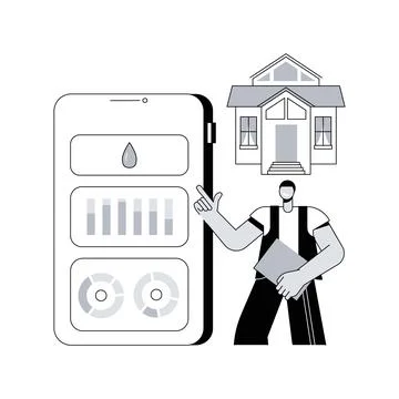Water contamination detection system abstract concept vector illustration. Stock Illustration