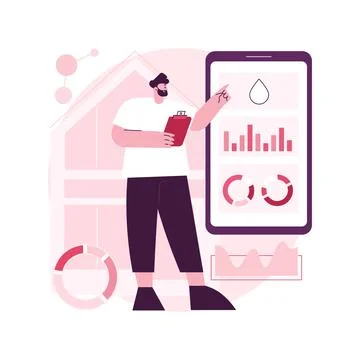 Water contamination detection system abstract concept vector illustration. Stock Illustration