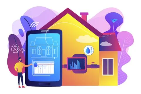 Water contamination detection system concept vector illustration Stock Illustration