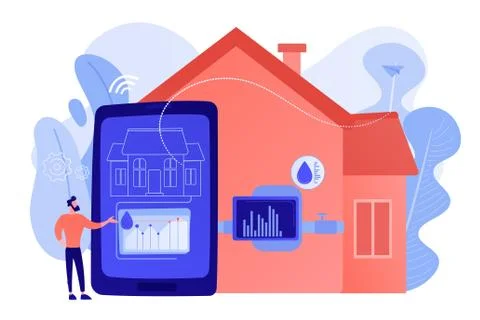 Water contamination detection system concept vector illustration Stock Illustration