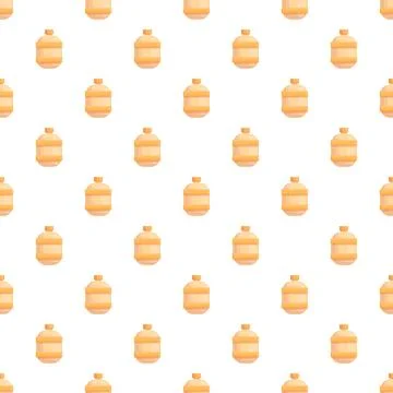 Water cooler bottles arranged creating seamless pattern Stock Illustration