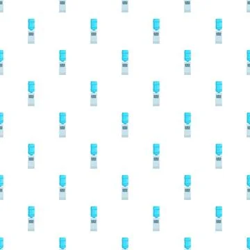 Water cooler dispenser seamless pattern for office hydration Stock Illustration