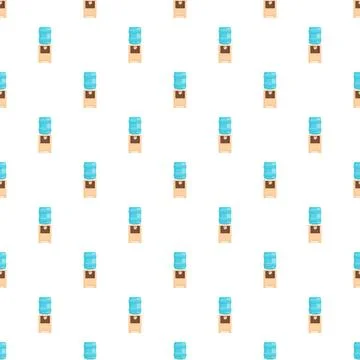 Water cooler dispensers seamless pattern for refreshment and hydration Stock Illustration