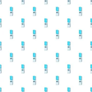 Water cooler dispensers seamless pattern for hydration 스톡 일러스트