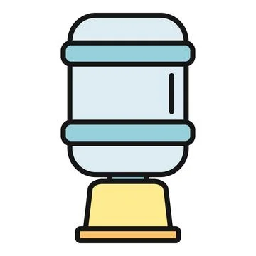 Water cooler icon providing refreshing hydration for office workers Stock Illustration