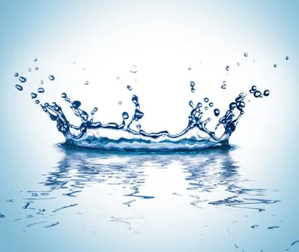 Water corona Foto stock