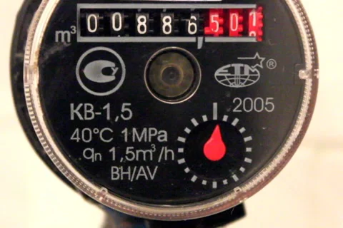 Water counter Stock Footage 1036380