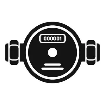 Water counter icon simple vector. Digital home Stock Illustration