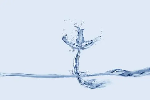 Water Cross Stock Illustration