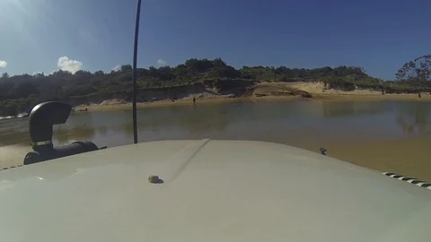 WATER CROSSING THROUGH WINDOW Stock Footage 100519363