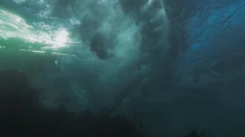 Water currents that can be seen moving underwater Video stock 339300403
