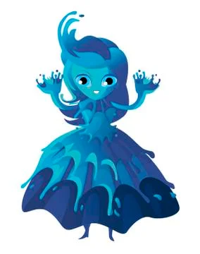 Water cute creature Stock Illustration