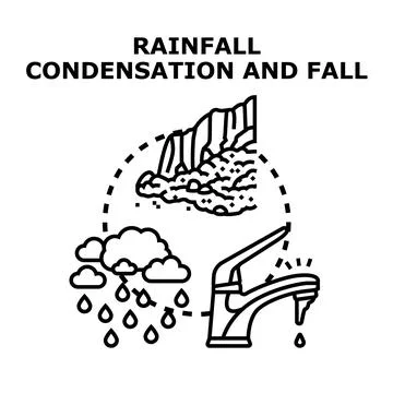 Water cycle and resource management concept Stock Illustration