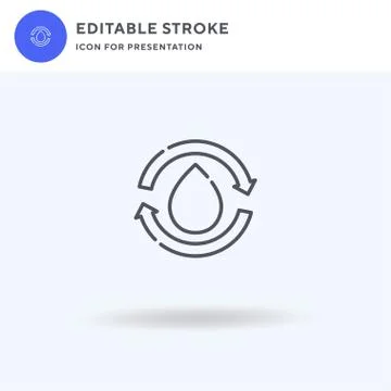 Water Cycle icon vector, filled flat sign, solid pictogram isolated on white イラスト素材