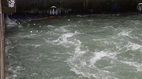 The water dam, force water Stock Footage 107780582