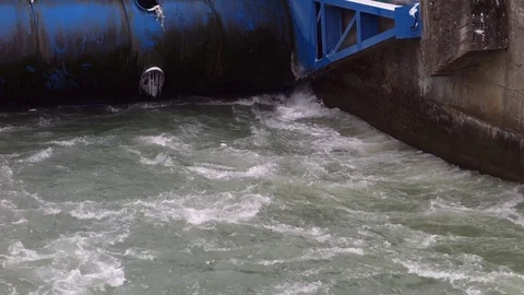 The water dam, force water Stock Footage 107780657