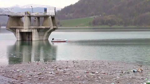 Water dam pollution Stock-Footage 49598034