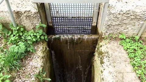 Water dam of the pond Stock Footage 107780394