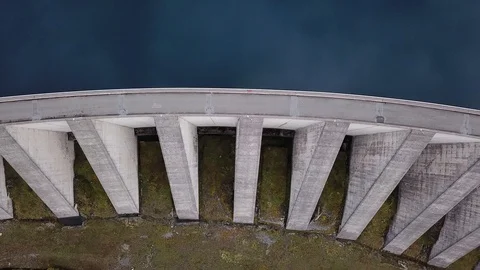 Water dam top down view from above Stock Footage 118776260
