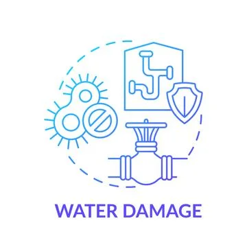 Water damage blue gradient concept icon Ilustración de archivo