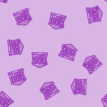 Water damage disaster line vector seamless pattern Stockillustratie