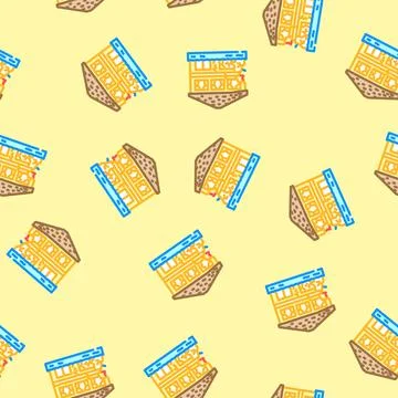 Water damage disaster vector seamless pattern Stockillustratie