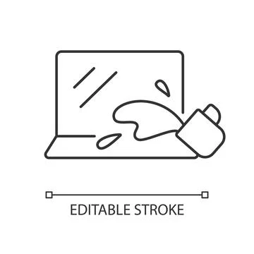 Water damage linear icon Stock Illustration